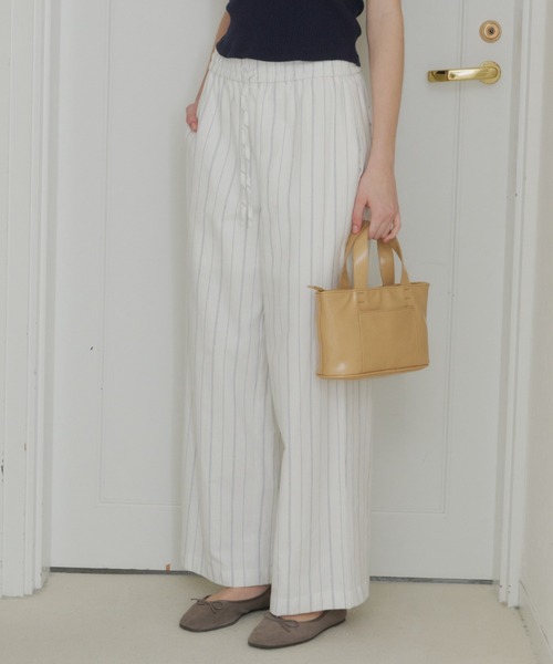 GIUNON パンツ piping pocket stripe pants / パイピングポケット