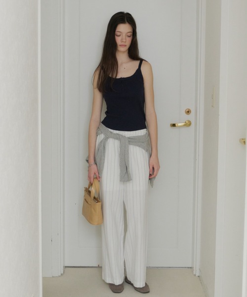 GIUNON パンツ piping pocket stripe pants / パイピングポケット