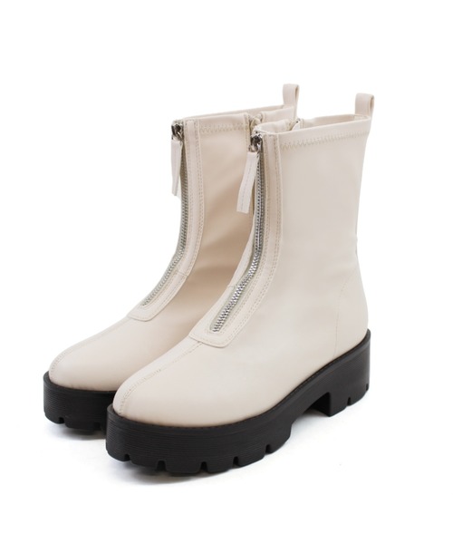 「VIVIAN」 ショートブーツ LL アイボリー レディース_画像2