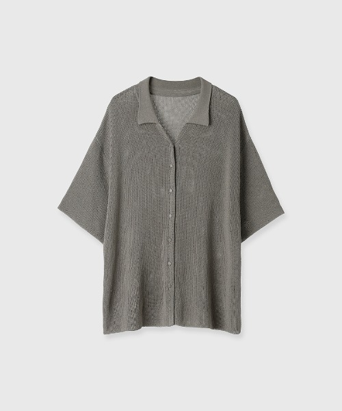 ブラウス シャツ ACETATE KNIT SHIRTS/アセテートニットシャツ レディース