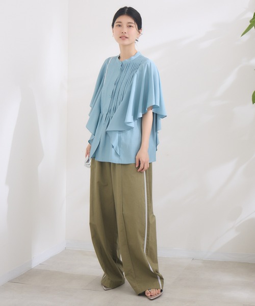 ブラウス シャツ 「KATHARINE ROSS」フレア袖ピンタックシャツ レディース KATHARINE ROSS ブラウス シャツ 「KATHARINE ROSS」フレア袖