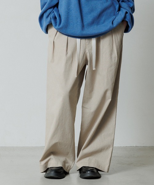 ＼半額SALE／ ADAM ET ROPE' 「ADAM ROPE'」 イージーパンツ L ブラック パンツ