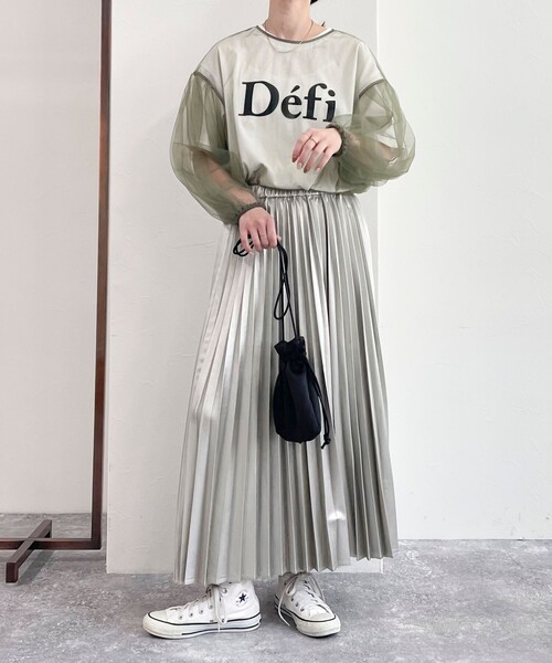 「fredy emue」 プリーツスカート 38 シルバー レディース_画像7