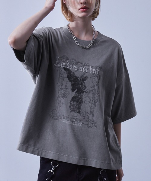 Woodlike グラフィックオーバーサイズTシャツ Loose tシャツ ヴィンテージ グラフィックデザインTシャツ