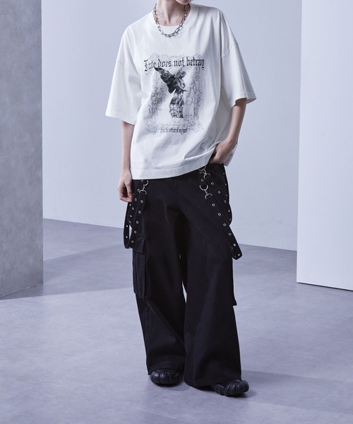 Woodlike グラフィックオーバーサイズTシャツ Loose tシャツ ヴィンテージ グラフィックデザインTシャツ