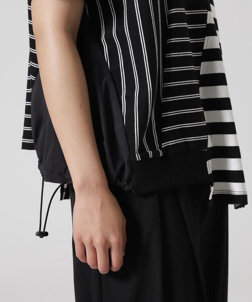 tシャツ AULA AILA/アウラアイラ/BORDER COMBINATION T-SHIRT/ボーダーコンビネーションTシャツ レディース BORDER COMBINATION T-SHIRT — aulaaila