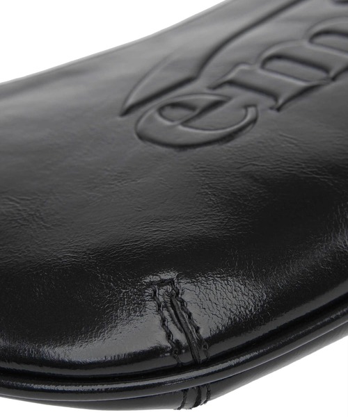 EMIS EMBOSSED MINIBAG ブラック emis ショルダーバッグ バッグ EMBOSSED MINI BAG レディース