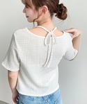 tシャツ 半袖 キャミレイヤード風半袖カーデト...の詳細画像4
