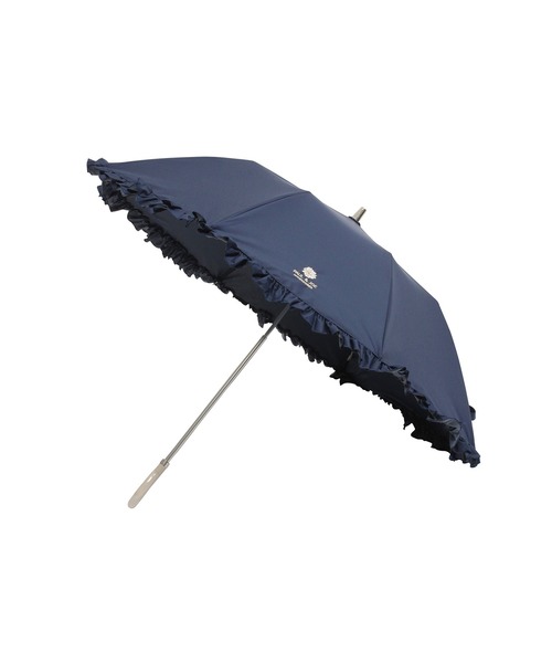 新品PAUL&JOE 晴雨兼用日傘 長傘 ワンポイントクリザンテームフリル PAUL&JOE 傘 一級遮光 晴雨兼用日傘 ”クリザンテーム×スカラ