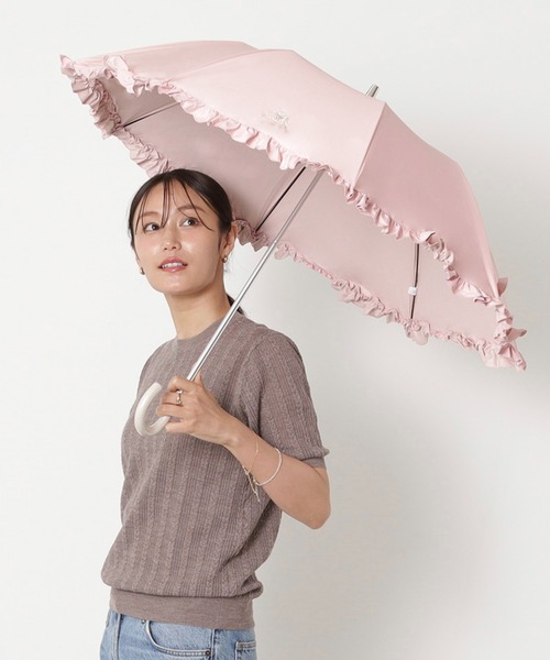 新品タグ付き　ポールアンドジョーピンク フリル付き 晴雨兼用傘 楽天市場】PAUL&JOE ACCESSOIRES(ポールアンドジョー) フリル