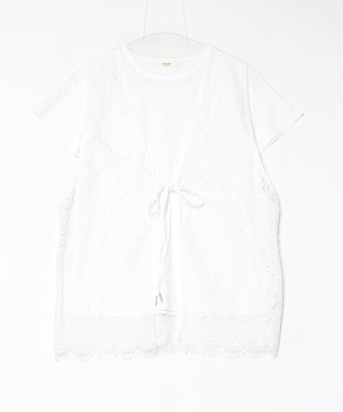 tシャツ レースベスト×Tシャツ レディース