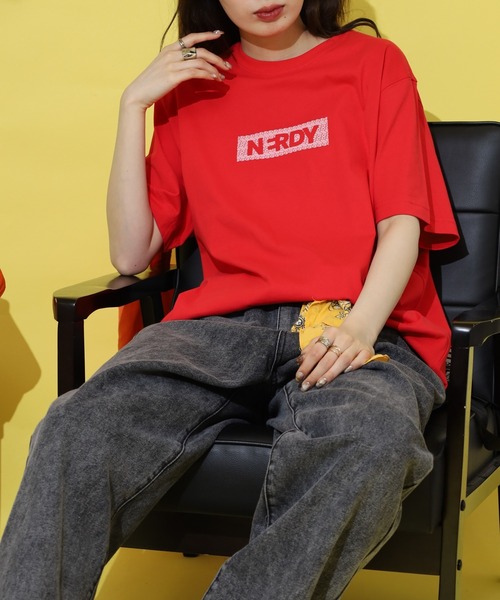 NERDY tシャツ ブレンク フレーム ロゴ 半袖 Tシャツ メンズ