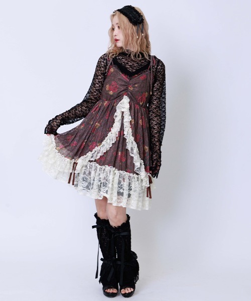 アクシーズファム　レース　キャミ　チュニック　未使用タグ付き axes femme チュニック ブーケレースキャミチュニック