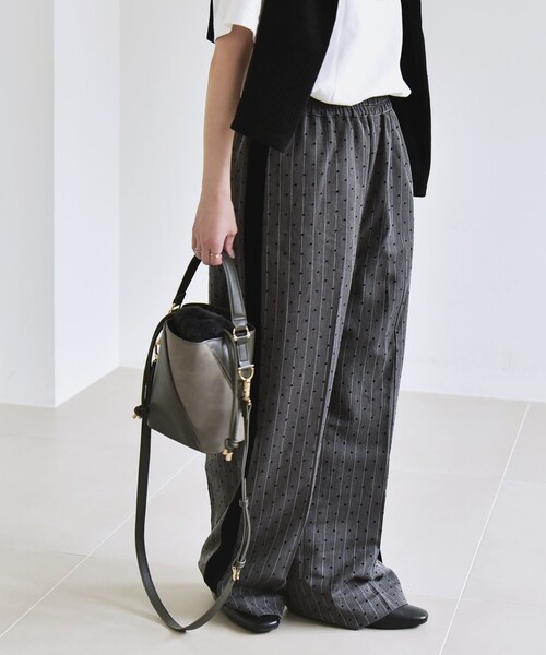 quaranciel パンツ quaranciel:「洗濯機可能」フロッキー ドット