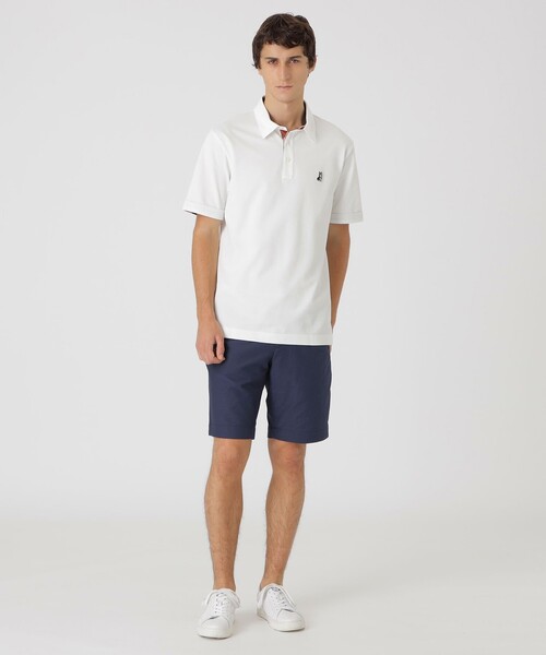 【新品】ブラックレーベル　ブリティッシュコーギーワッペンポロシャツ　サイズL BLACK LABEL CRESTBRIDGE（ブラックレーベル クレストブリッジ