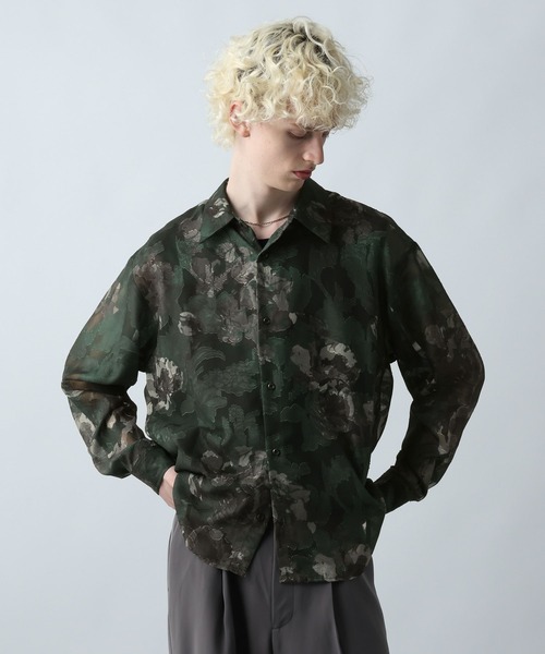 新品　HARE フラワーシアー柄シャツ　05 S 新品 HARE フラワーシアー柄シャツ 05 S - メルカリ