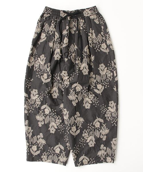 ワイドパンツ パンツ 「my beautiful landlet」 ORIGINAL FLOWER JACQUARD EASY PANTSの画像