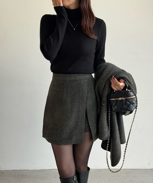 新品 JUNAROPÉ ダウンジャケットとスカート セット Sサイズ JUNOAH（ジュノア） セットアップ ジャケット+スリットミニスカートset