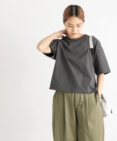 「EKAL」 半袖Tシャツ ONE グレー レディース_画像2
