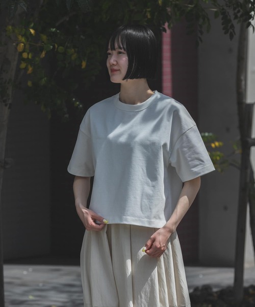 「EKAL」 半袖Tシャツ ONE グレー レディース_画像9