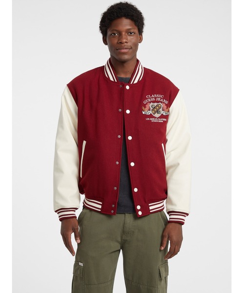 スタジャン GUESS JEANS Letterman Jacket ジャケット メンズ