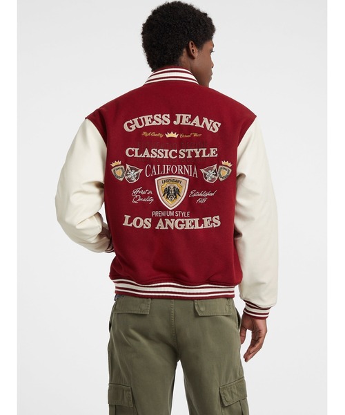 スタジャン GUESS JEANS Letterman Jacket ジャケット メンズ