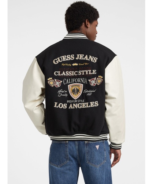 スタジャン GUESS JEANS Letterman Jacket ジャケット メンズ