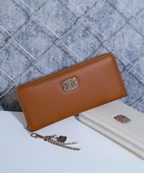 GYDA（ジェイダ） 長財布 財布 PLAIN SERIES チャーム付きラウンド 