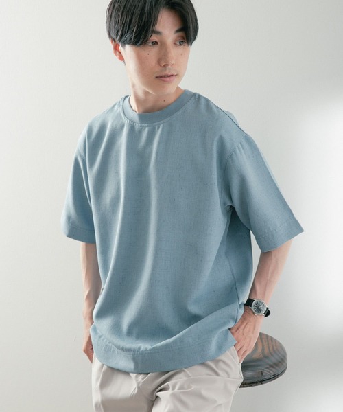 「ITEMS URBANRESEARCH」 半袖シャツ MEDIUM ブルー メンズ_画像9