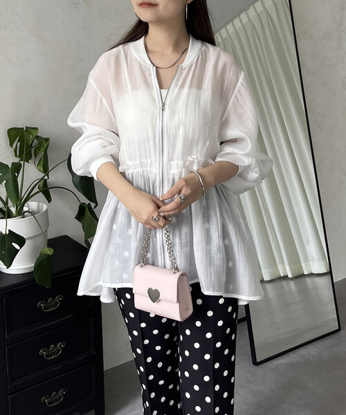 「prose verse」 ジップアップブルゾン MEDIUM ブラック レディース_画像2