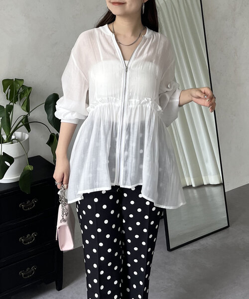 「prose verse」 ジップアップブルゾン MEDIUM ブラック レディース_画像3