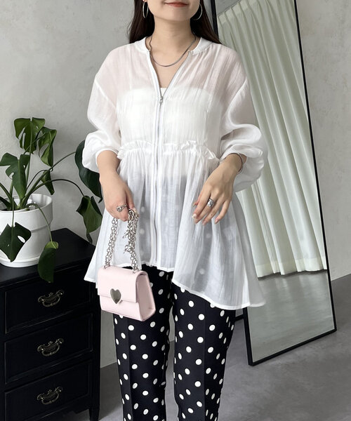 「prose verse」 ジップアップブルゾン MEDIUM ブラック レディース_画像4