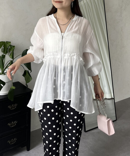 「prose verse」 ジップアップブルゾン MEDIUM ブラック レディース_画像5