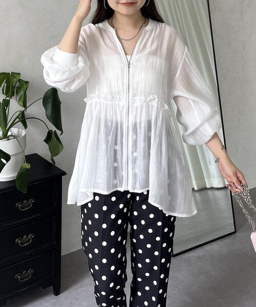 「prose verse」 ジップアップブルゾン MEDIUM ブラック レディース_画像6