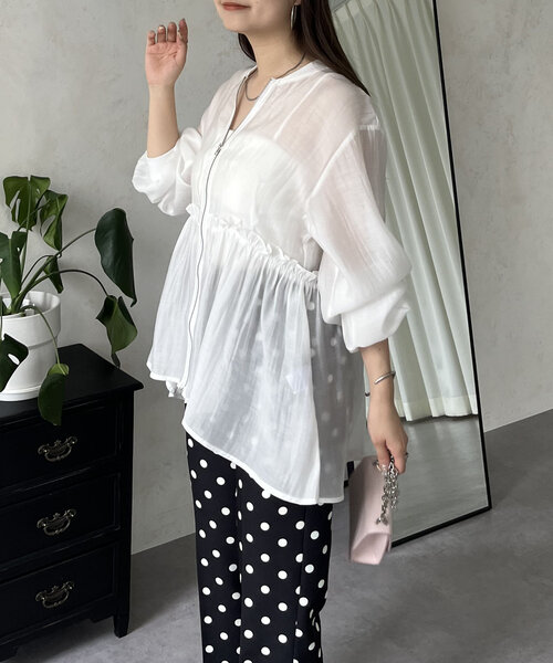 「prose verse」 ジップアップブルゾン MEDIUM ブラック レディース_画像7