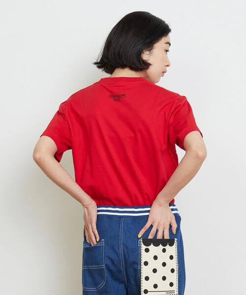 「FRAPBOIS PARK」 半袖カットソー 1 レッド レディース_画像9