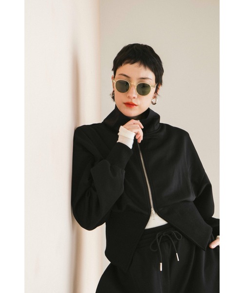 「HANNE」 ジップアップブルゾン FREE アイボリー レディース_画像4