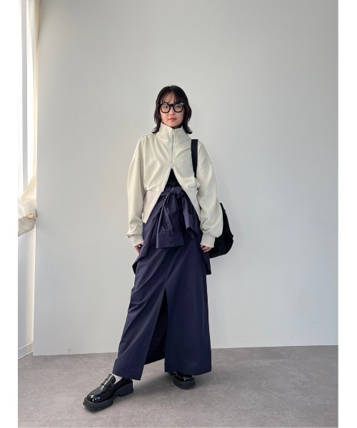 「HANNE」 ジップアップブルゾン FREE アイボリー レディース_画像7