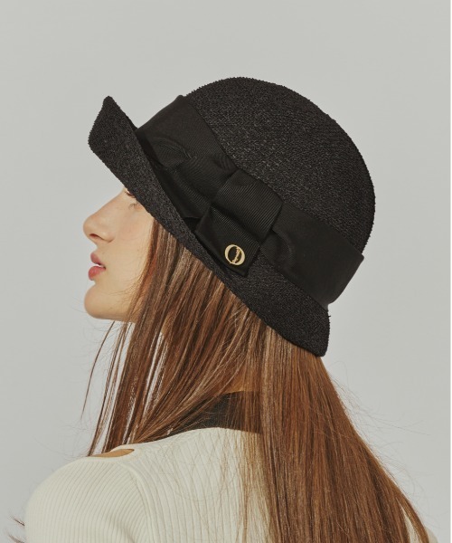 「Chapeau d' O」 ストローハット M/57.5cm ブラック レディース_画像3