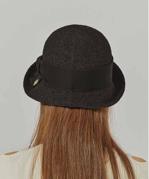 「Chapeau d' O」 ストローハット M/57.5cm ブラック レディース_画像5