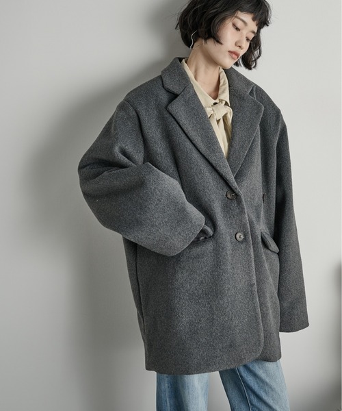 THE Yon コート チェスターコート ウールライクダディジャケットコート