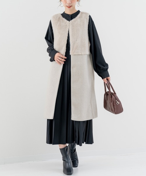 ベスト ジレ 「refinedworks」きれいめ派 の方にオススメしたい ファー