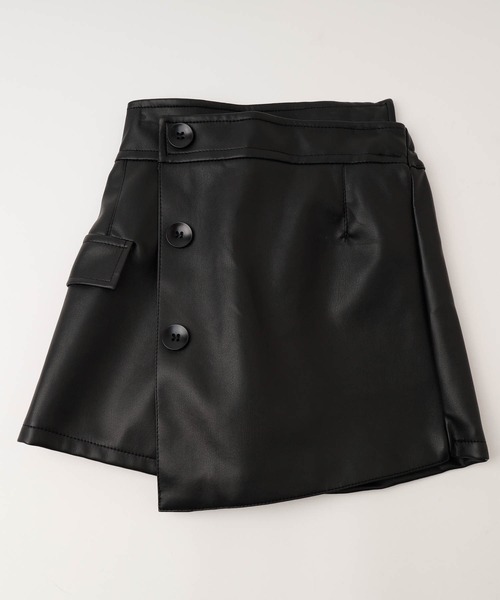 URBAN CHERRY スカート フェイクレザーアシンメトリーキュロット