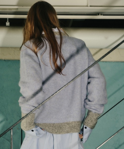 ルシェルブルー 20AW ニット セーター 長袖 プルオーバー ケーブル編み LE CIEL BLEU（ルシェルブルー） ニット セーター Vネックニットプル