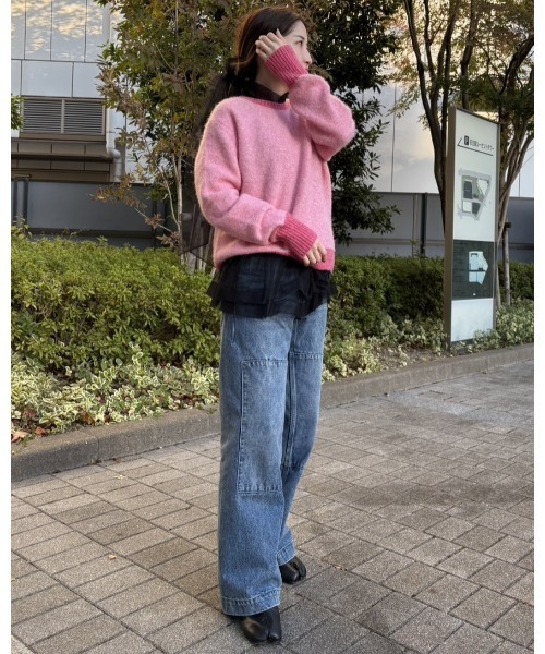 LE CIEL BLEU（ルシェルブルー） ニット セーター カラーコントラスト