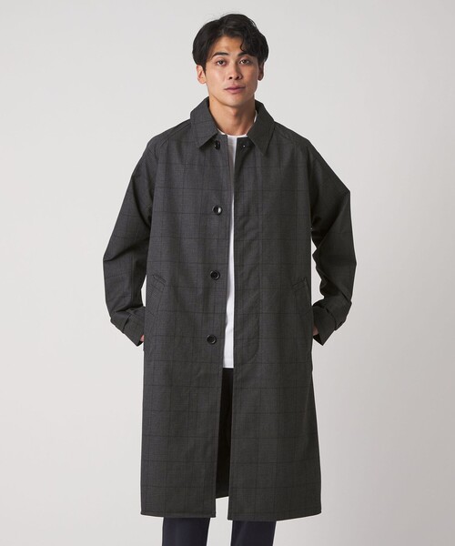 A DAY IN THE LIFE ステンカラーコート コート チェック ルーズ バル