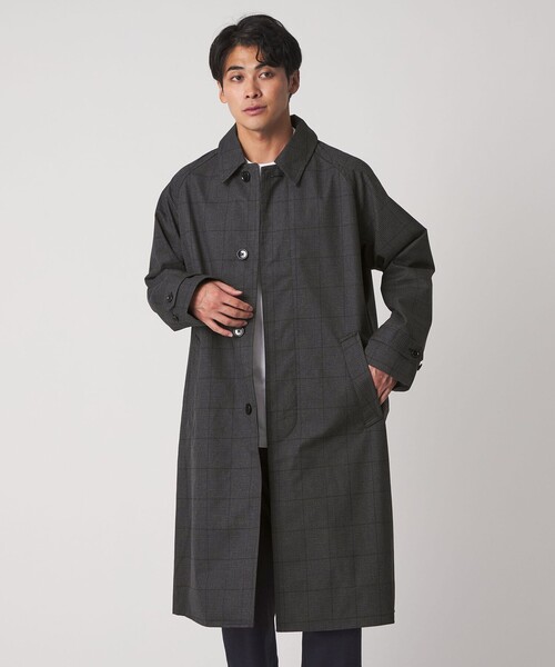 A DAY IN THE LIFE ステンカラーコート コート チェック ルーズ バル