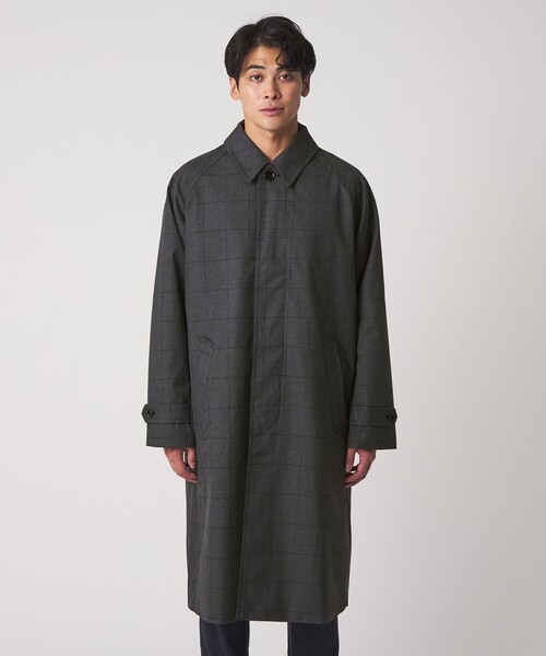 A DAY IN THE LIFE ステンカラーコート コート チェック ルーズ バル