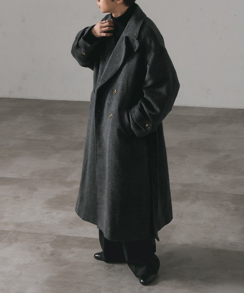 「epnok」 チェスターコート LARGE チャコールグレー メンズ_画像2