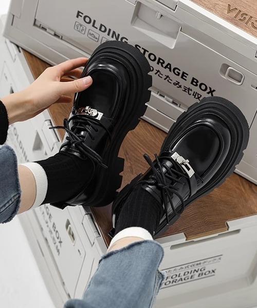 c.u.l ローファー 厚底 チャンキーヒール トラックソール ロック